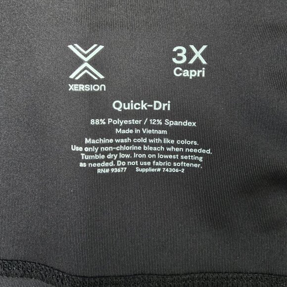 Xersion Ever Contour High Rise Quick Dry Workout Capris. 3X - Picture 8 of 8